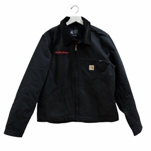Carhartt Detroit Jacket Black Relaxed Fit Duck Blanket-Lined Brown NWOT Size L